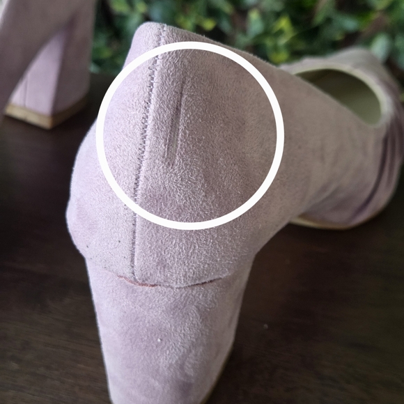Bellini Vinnie Pleated Block Heel Pump Lavender Purple Women Size 11 EUC *Flaw* - Picture 5 of 14
